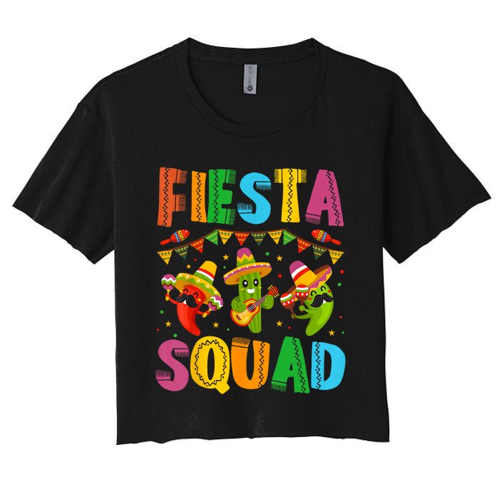 Fiesta Squad Cinco De Mayo Women's Crop Top Tee