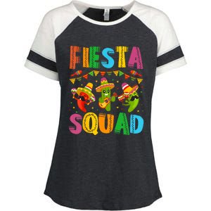 Fiesta Squad Cinco De Mayo Enza Ladies Jersey Colorblock Tee