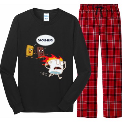 Funnys Smores Camping Roasting Outdoor Women Long Sleeve Pajama Set