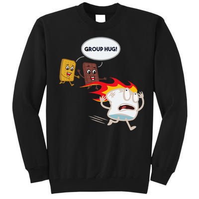 Funnys Smores Camping Roasting Outdoor Women Tall Sweatshirt