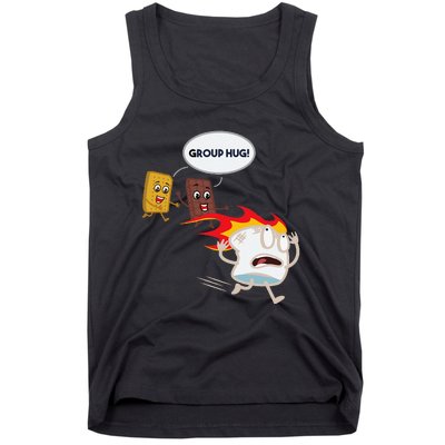 Funnys Smores Camping Roasting Outdoor Women Tank Top