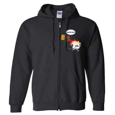 Funnys Smores Camping Roasting Outdoor Women Full Zip Hoodie