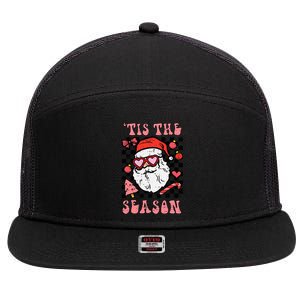 Festive Santa Claus Holiday Season Festivities 7 Panel Mesh Trucker Snapback Hat