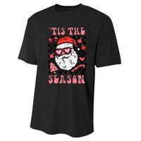 Festive Santa Claus Holiday Season Festivities Performance Sprint T-Shirt