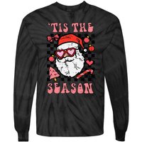 Festive Santa Claus Holiday Season Festivities Tie-Dye Long Sleeve Shirt