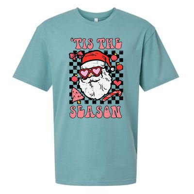 Festive Santa Claus Holiday Season Festivities Sueded Cloud Jersey T-Shirt