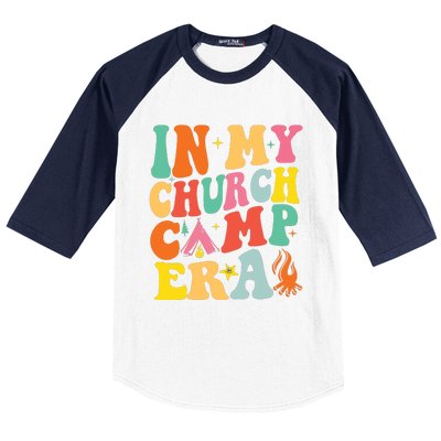 Funny Summer Camping Baseball Sleeve Shirt