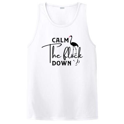 Flamingo Sayings , Calm The Flock Down PosiCharge Competitor Tank