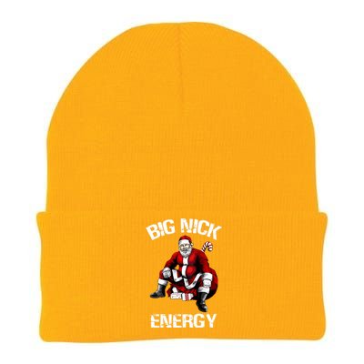 Funny Santa Christmas Big Nick Energy Gift Knit Cap Winter Beanie