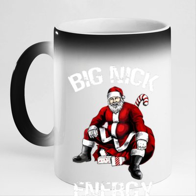 Funny Santa Christmas Big Nick Energy Gift 11oz Black Color Changing Mug