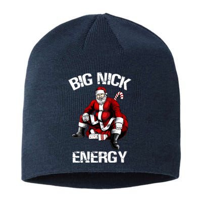 Funny Santa Christmas Big Nick Energy Gift Sustainable Beanie