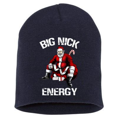 Funny Santa Christmas Big Nick Energy Gift Short Acrylic Beanie