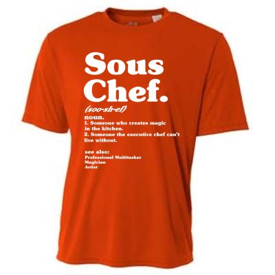 Funny Sous Chef Definition Gift Cooling Performance Crew T-Shirt