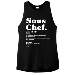 Funny Sous Chef Definition Gift Ladies PosiCharge Tri-Blend Wicking Tank