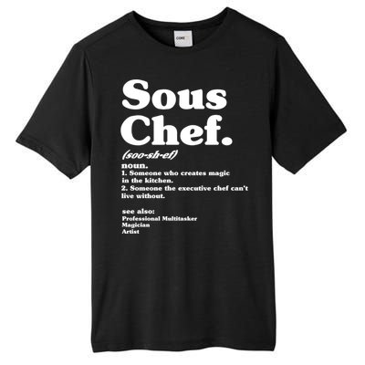 Funny Sous Chef Definition Gift Tall Fusion ChromaSoft Performance T-Shirt