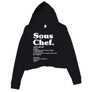 Funny Sous Chef Definition Gift Crop Fleece Hoodie