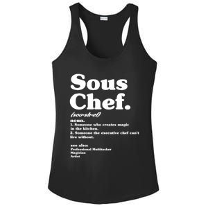 Funny Sous Chef Definition Gift Ladies PosiCharge Competitor Racerback Tank