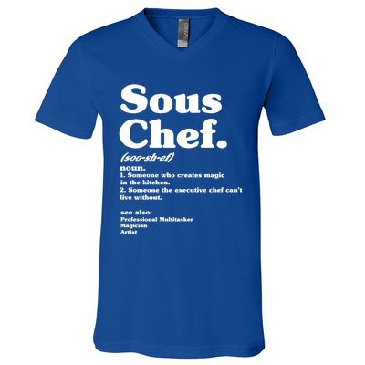 Funny Sous Chef Definition Gift V-Neck T-Shirt