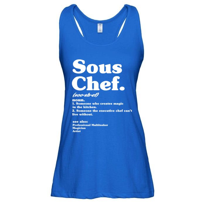 Funny Sous Chef Definition Gift Ladies Essential Flowy Tank