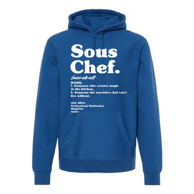 Funny Sous Chef Definition Gift Premium Hoodie