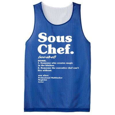 Funny Sous Chef Definition Gift Mesh Reversible Basketball Jersey Tank