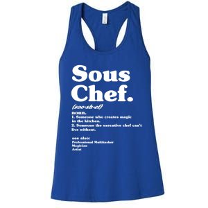 Funny Sous Chef Definition Gift Women's Racerback Tank