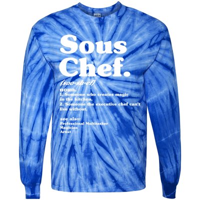 Funny Sous Chef Definition Gift Tie-Dye Long Sleeve Shirt