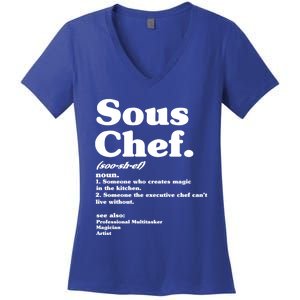 Funny Sous Chef Definition Gift Women's V-Neck T-Shirt