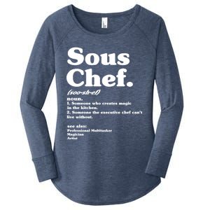 Funny Sous Chef Definition Gift Women's Perfect Tri Tunic Long Sleeve Shirt