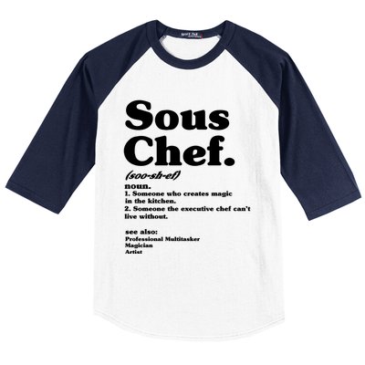 Funny Sous Chef Definition Gift Baseball Sleeve Shirt