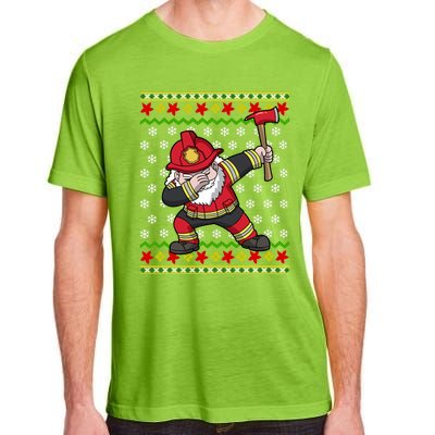 Firefighter Santa Claus Fire Ugly Christmas Fire Warden Gift Adult ChromaSoft Performance T-Shirt