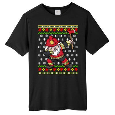 Firefighter Santa Claus Fire Ugly Christmas Fire Warden Gift Tall Fusion ChromaSoft Performance T-Shirt