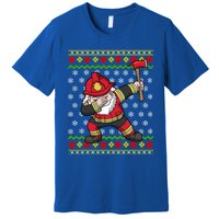 Firefighter Santa Claus Fire Ugly Christmas Fire Warden Gift Premium T-Shirt