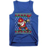 Firefighter Santa Claus Fire Ugly Christmas Fire Warden Gift Tank Top