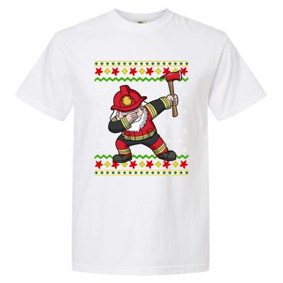 Firefighter Santa Claus Fire Ugly Christmas Fire Warden Gift Garment-Dyed Heavyweight T-Shirt