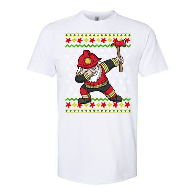 Firefighter Santa Claus Fire Ugly Christmas Fire Warden Gift Softstyle CVC T-Shirt