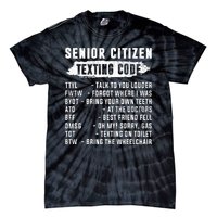 Funny Senior Citizens Texting Code Fathers Day For Grandpa Tie-Dye T-Shirt