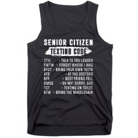 Funny Senior Citizens Texting Code Fathers Day For Grandpa Tank Top