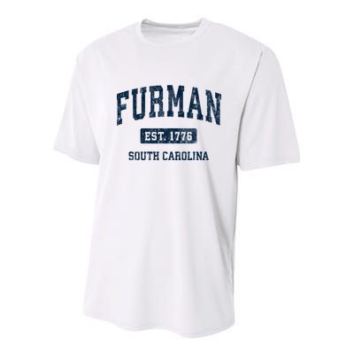 Furman South Carolina Sc Vintage Athletic Sports Design Youth Performance Sprint T-Shirt