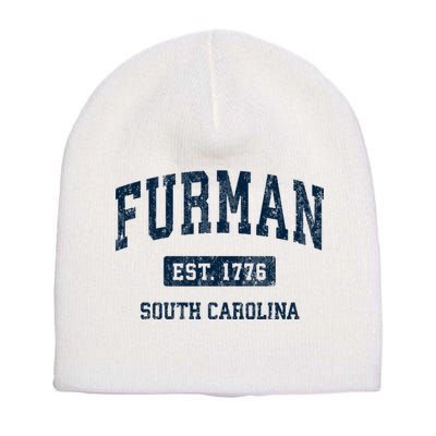 Furman South Carolina Sc Vintage Athletic Sports Design Short Acrylic Beanie
