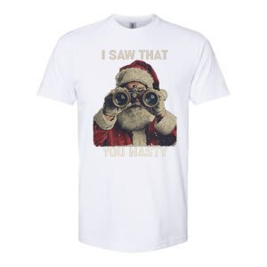 Funny Santa Claus I Saw That You Nasty Christmas Retro Xmas Softstyle CVC T-Shirt