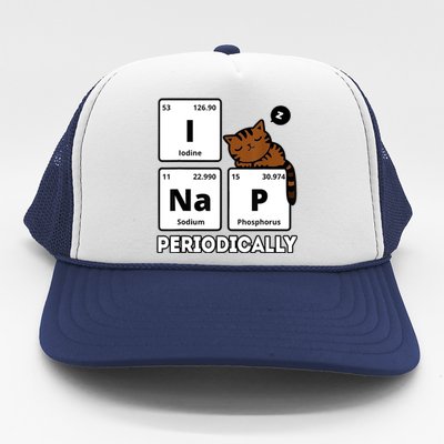 Funny Science Cat I Nap Periodically Cats Lovers Chemistry Trucker Hat