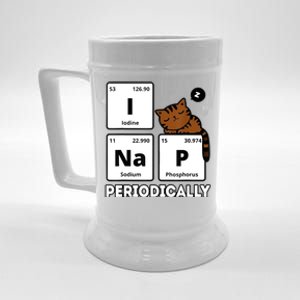 Funny Science Cat I Nap Periodically Cats Lovers Chemistry Beer Stein