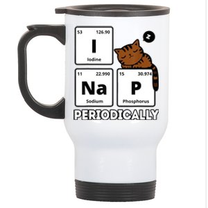 Funny Science Cat I Nap Periodically Cats Lovers Chemistry Stainless Steel Travel Mug