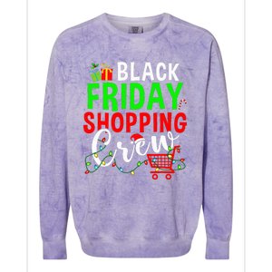 Friday Shopping Crew Christmas Lights Black Shopping Family  Colorblast Crewneck Sweatshirt