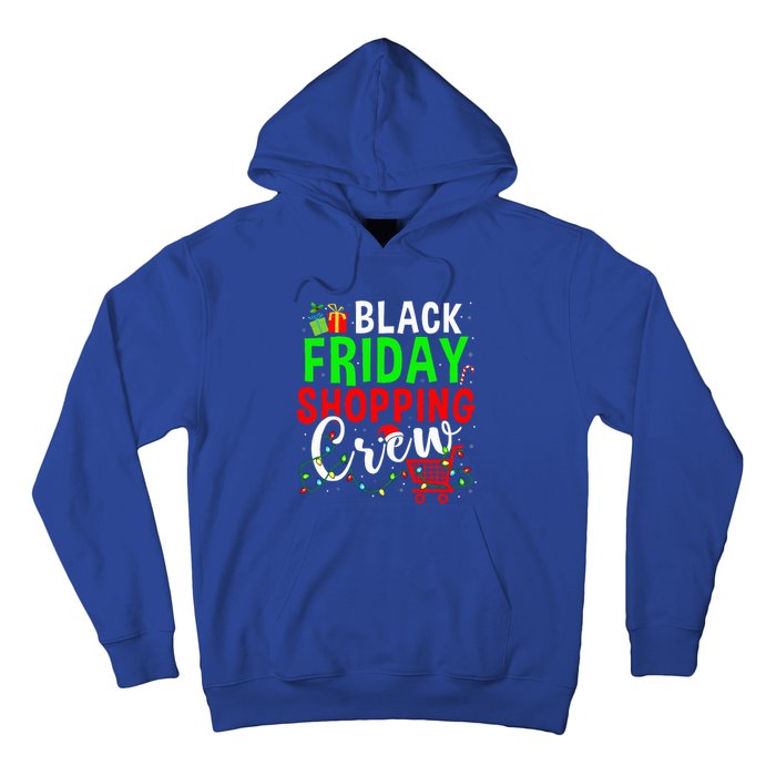 Friday Shopping Crew Christmas Lights Black Shopping Family  Hoodie