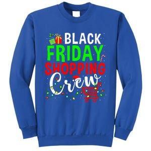 Friday Shopping Crew Christmas Lights Black Shopping Family  Sweatshirt