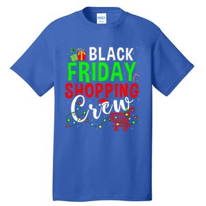 Friday Shopping Crew Christmas Lights Black Shopping Family  Tall T-Shirt