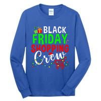 Friday Shopping Crew Christmas Lights Black Shopping Family  Tall Long Sleeve T-Shirt