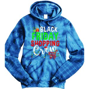 Friday Shopping Crew Christmas Lights Black Shopping Family  Tie Dye Hoodie